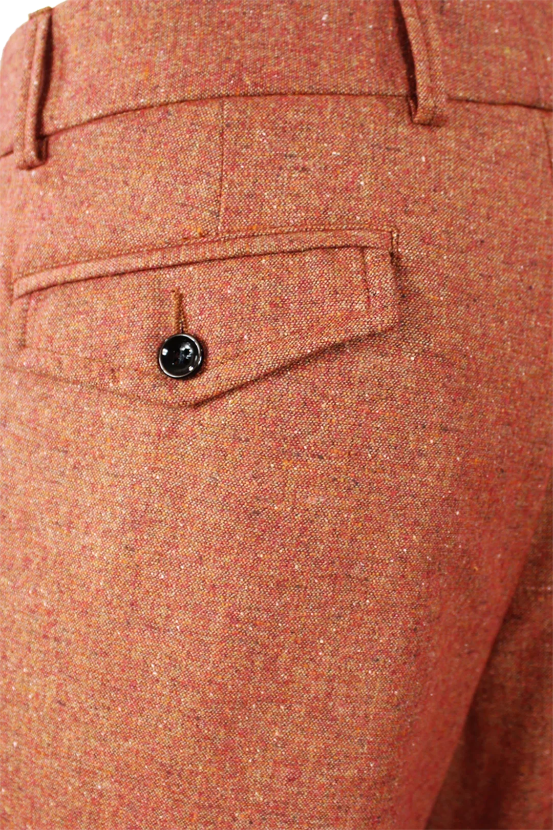 Pantalone con due pinces in lana aragosta