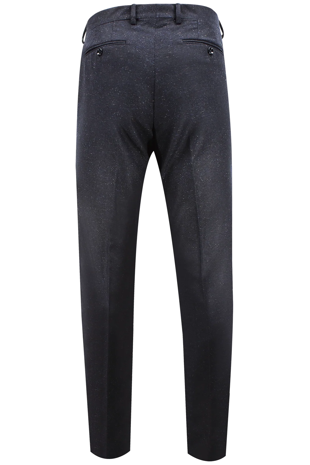 Pantalone slim in lana puntinata blu