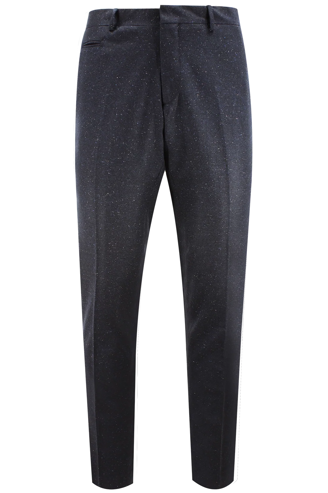 Pantalone slim in lana puntinata blu