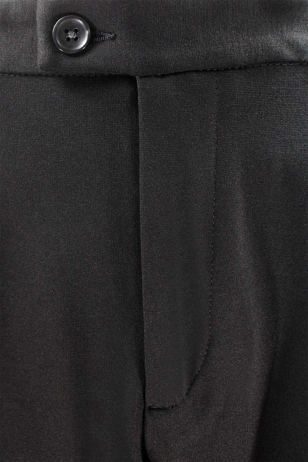 Pantalone con pince incrociata in jersey nero