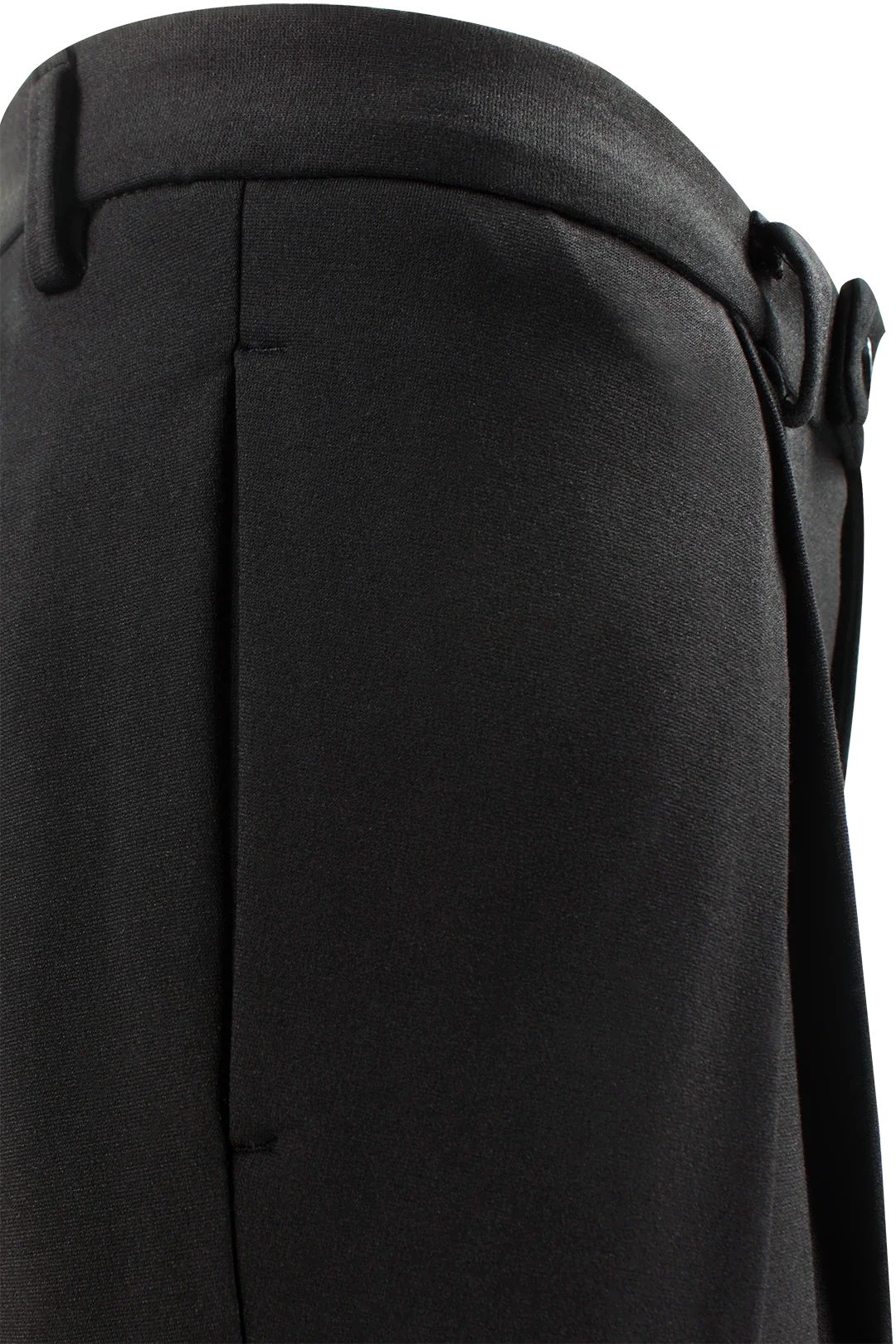 Pantalone con pince incrociata in jersey nero