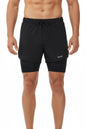 Men's 2-in-1 Running Shorts with Compression and Long Liner
