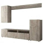 Living Room Wall Unit Bridge Light Oak, Dimensions: 207 x 34 x 170 h cm