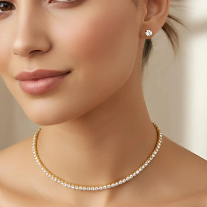 Stile Donna Bags - Parure Collana Oro e Orecchini a Lobo