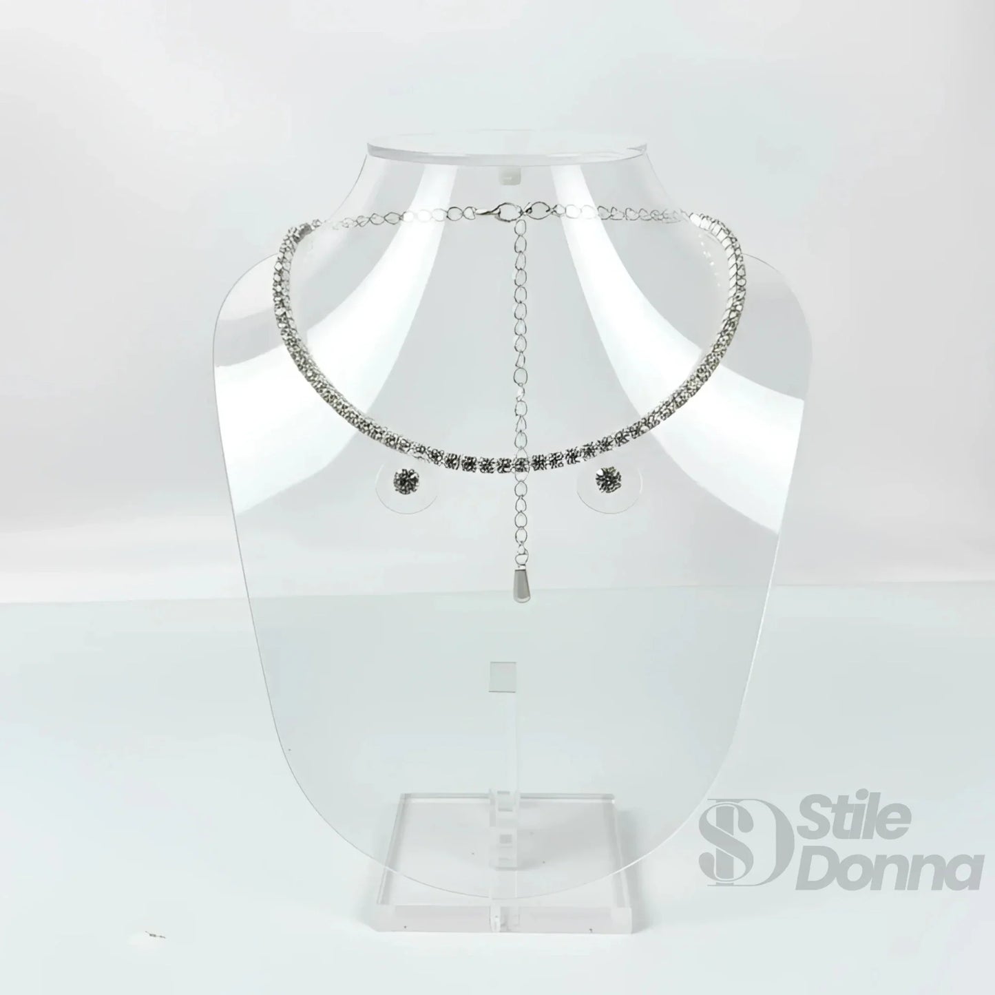 Stile Donna Bags - Parure Collana Oro e Orecchini a Lobo