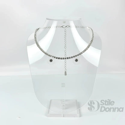 Stile Donna Bags - Parure Collana Oro e Orecchini a Lobo