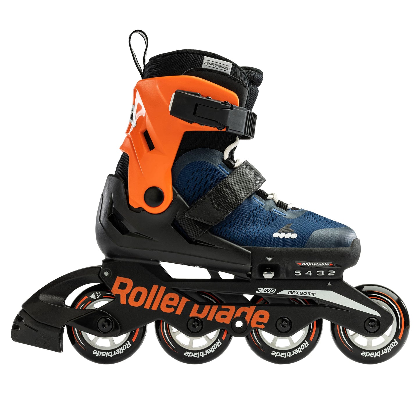 Rollerblade Microblade Pattini Estensibili Junior Blu Notte Arancio - 07221900174