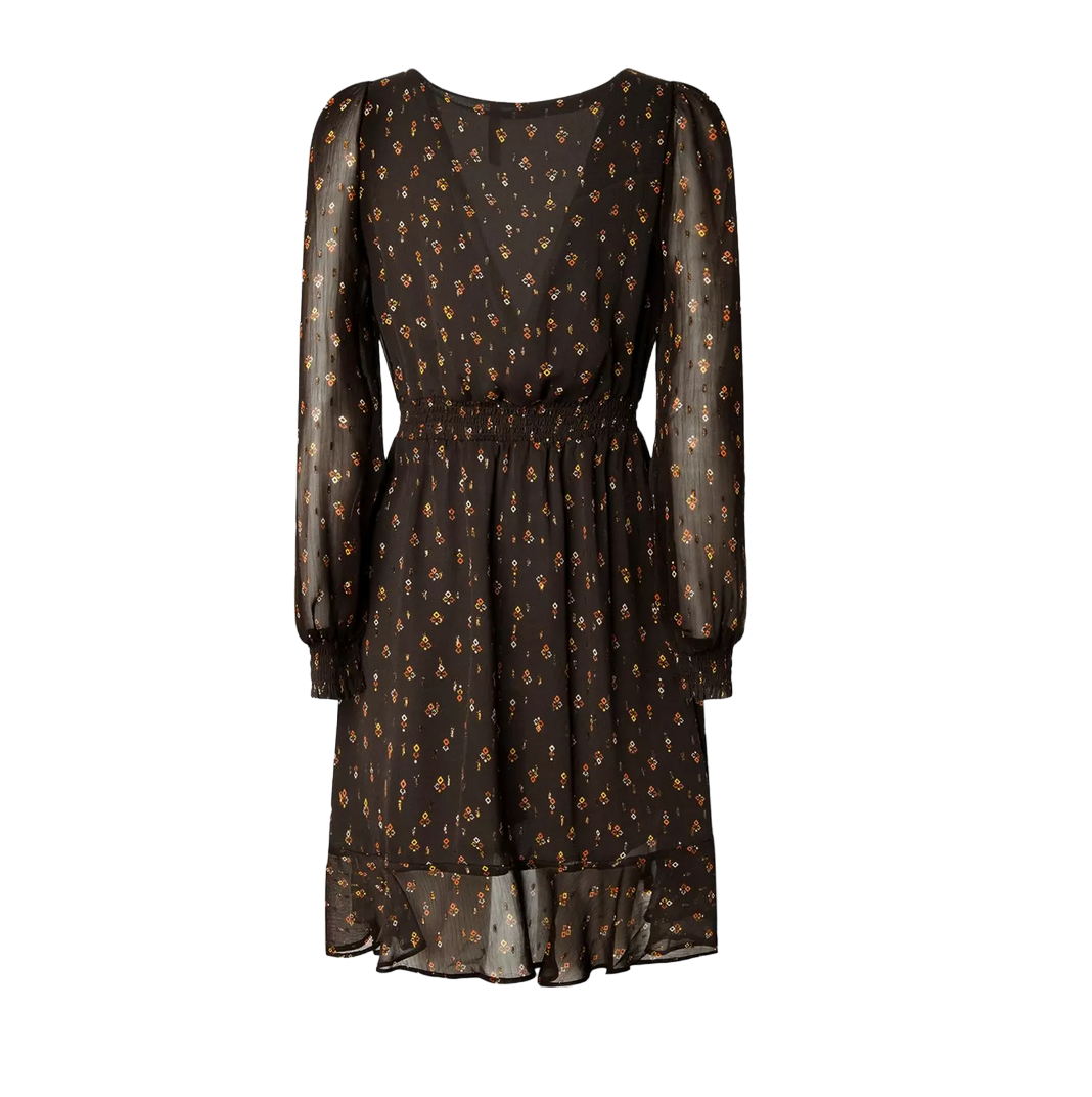 Pepe Jeans Abito a maniche lunghe con stampa a fiori Leticia PL953136 885 bitter
