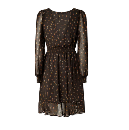 Pepe Jeans Abito a maniche lunghe con stampa a fiori Leticia PL953136 885 bitter
