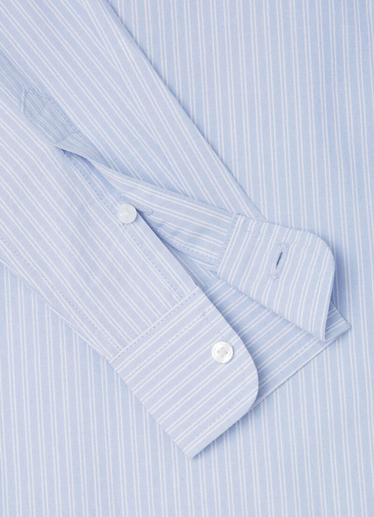 Pepe Jeans Camicia da donna a righe Lyra PL304703 563 azzurra con righe bianche