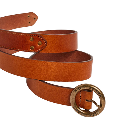 Pepe Jeans cintura da donna in pelle con fibbia tonda Vivyan PL020840 859 tabacco