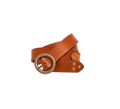 Pepe Jeans cintura da donna in pelle con fibbia tonda Vivyan PL020840 859 tabacco