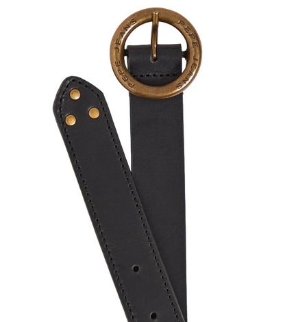 Pepe Jeans cintura da donna in pelle con fibbia tonda Vivyan PL020840 999 nero