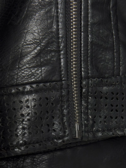 Pepe Jeans giubbotto chiodo in ecopelle Masie PL402232 nero