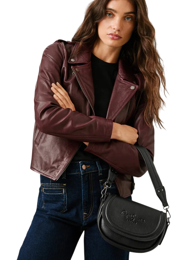 Pepe Jeans Borsa Donna PL0300006 999 Nero – Similpelle Premium con Patta e Tracolla Regolabile
