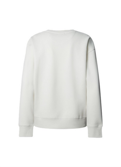 Pepe Jeans Felpa Donna BEDA PL5800023 805 Grigio Chiaro - Felpa Girocollo Casual e Comfort