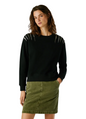 Pepe Jeans Women's Sweatshirt PL5800024 Black with Rhinestones – Urban Chic Style and Premium Comfort