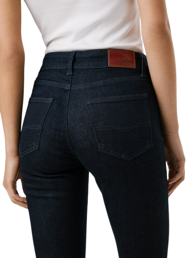 Pepe Jeans Jeans Donna PL2047288 Regent Nero – Skinny Fit a Vita Media, Eleganza e Comfort Everyday
