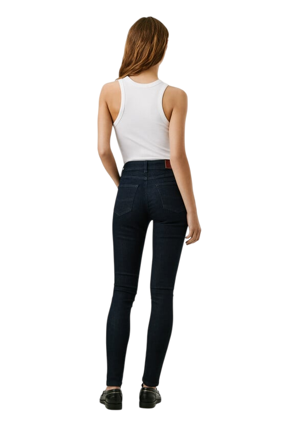 Pepe Jeans Jeans Donna PL2047288 Regent Nero – Skinny Fit a Vita Media, Eleganza e Comfort Everyday