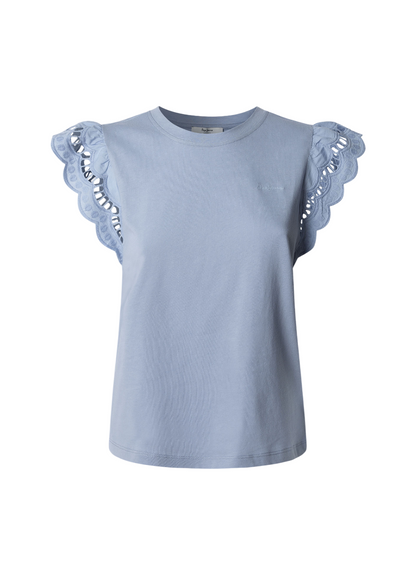 Pepe Jeans maglietta manica corta da donna Vic PL506067 516 celeste