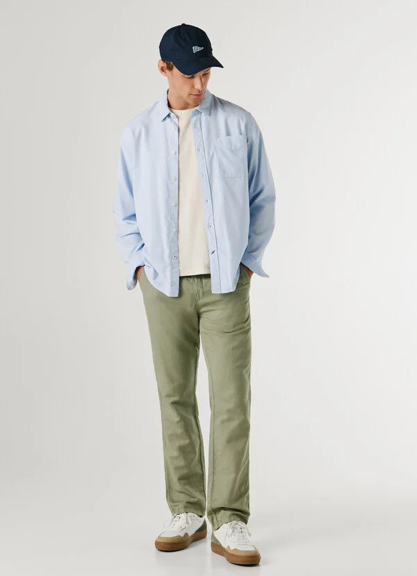 Pepe Jeans pantalone chino con cordoncino regolabile da uomo PM2100080 P701 palm green