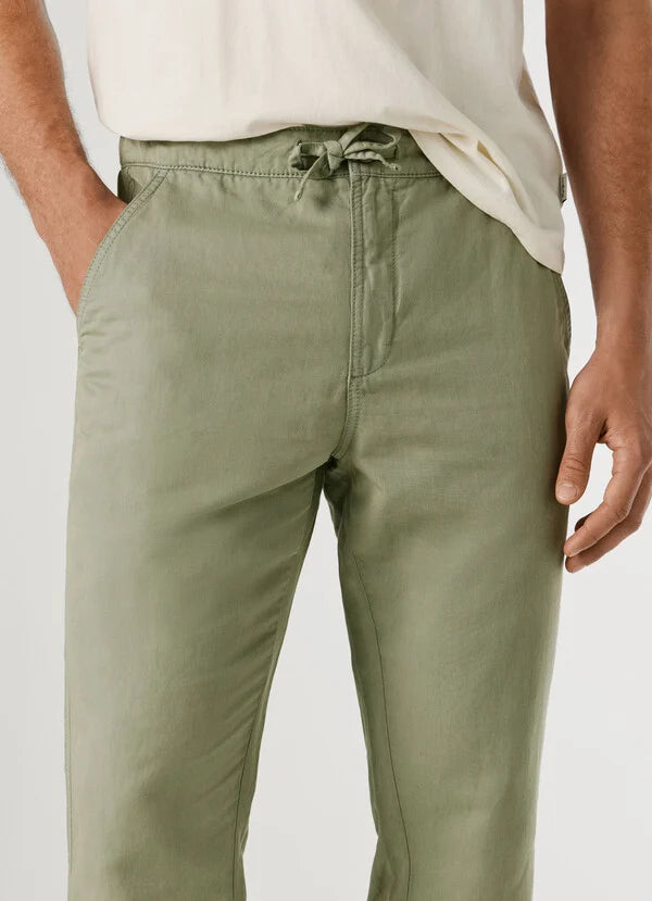 Pepe Jeans pantalone chino con cordoncino regolabile da uomo PM2100080 P701 palm green