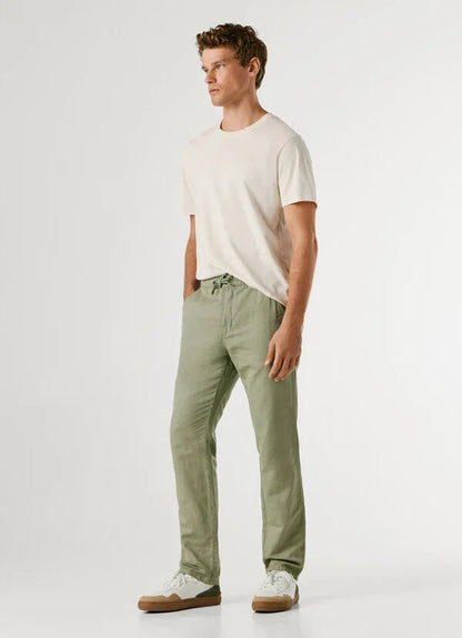 Pepe Jeans pantalone chino con cordoncino regolabile da uomo PM2100080 P701 palm green