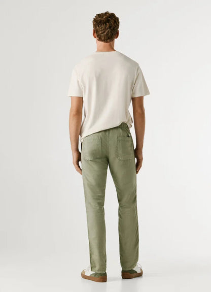 Pepe Jeans pantalone chino con cordoncino regolabile da uomo PM2100080 P701 palm green