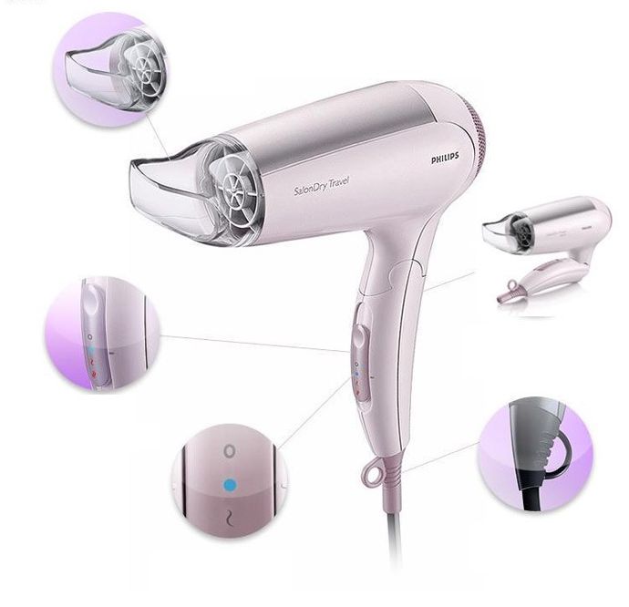 Philips Salon Dry - Föhn Haartrockner Klappbarer Diffusor 1600W Reise Sport