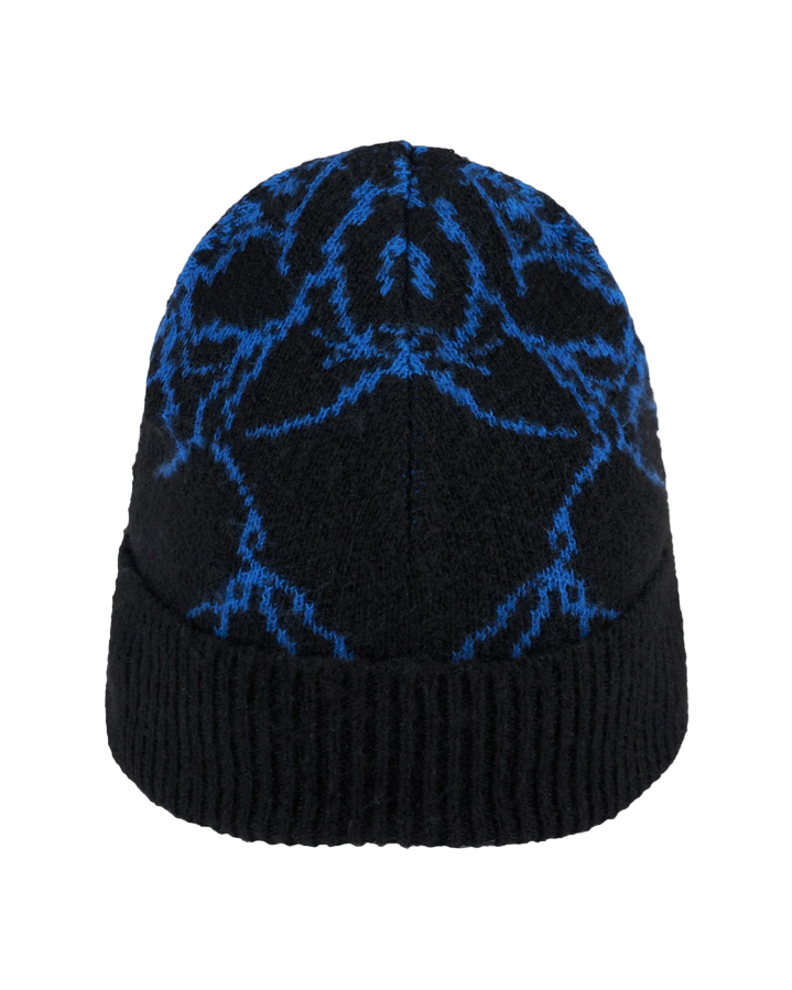 Phobia Berretto a cuffia da adulto nero con fulmini blu PHA00485 taglia unica