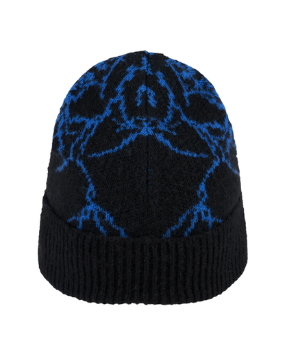 Phobia Berretto a cuffia da adulto nero con fulmini blu PHA00485 taglia unica