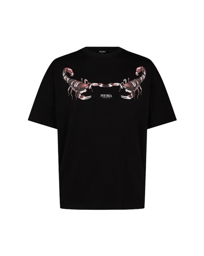 Phobia T-shirt unisex nera con Scorpione verde PH00214