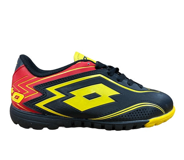 Lotto scarpa da calcetto da ragazzo Speed 700 TF JR R0332 nero-giallo-rosso