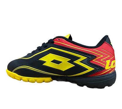 Lotto scarpa da calcetto da ragazzo Speed 700 TF JR R0332 nero-giallo-rosso