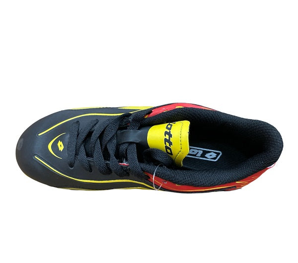 Lotto scarpa da calcetto da ragazzo Speed 700 TF JR R0332 nero-giallo-rosso
