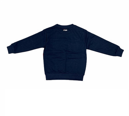 Fila Felpa girocollo da bambino Carl Blocked Crew Sweat 688019 G06 blu scuro-rosso-bianco