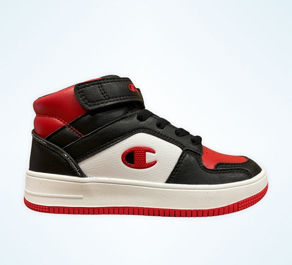Champion scarpa sneakers da ragazzi Rebound 2.0 Mid S32262-CHA-KK001 nero bianco rosso