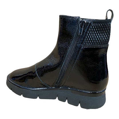 Stonefly Stivaletto da donna lucido Elitte Lady 13 Pelle-Textile 216832 000 nero