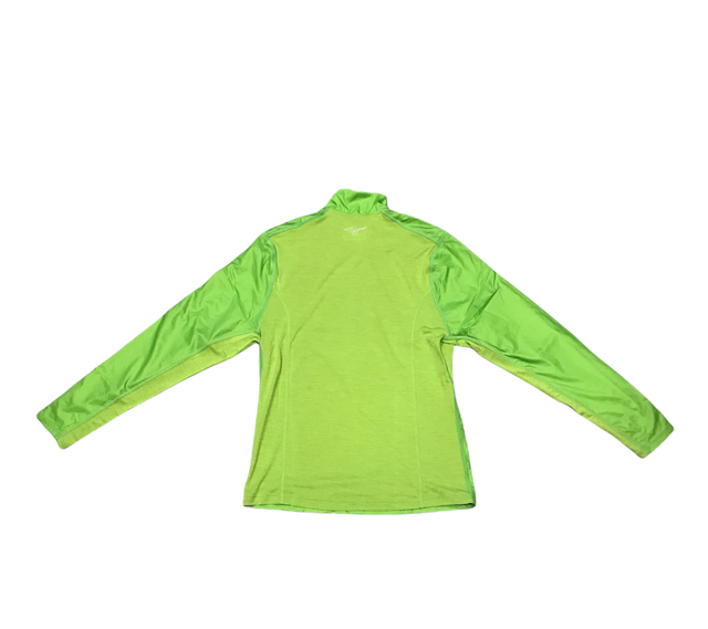 Mizuno Maglia Running Uomo Mezza Zip Verde Lime - J2GC1525 Active Hybrid Dry