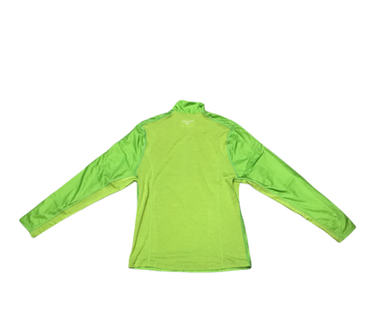 Mizuno Maglia Running Uomo Mezza Zip Verde Lime - J2GC1525 Active Hybrid Dry