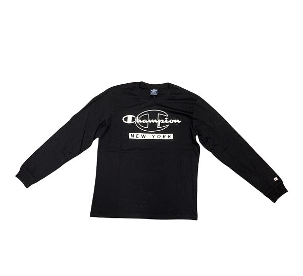 Champion maglietta manica lunga da bambino Long Sleeve 216607 CHA KK001 NBK nero