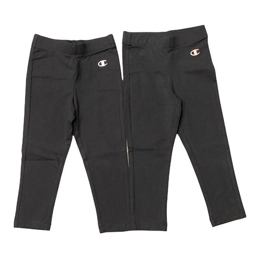 Champion pantalone sportivo da ragazza Leggings 404239 KK003 NBK confezione doppia nero