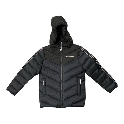 Champion giubbotto con cappuccio da ragazza 404247 KK001 NBK nero