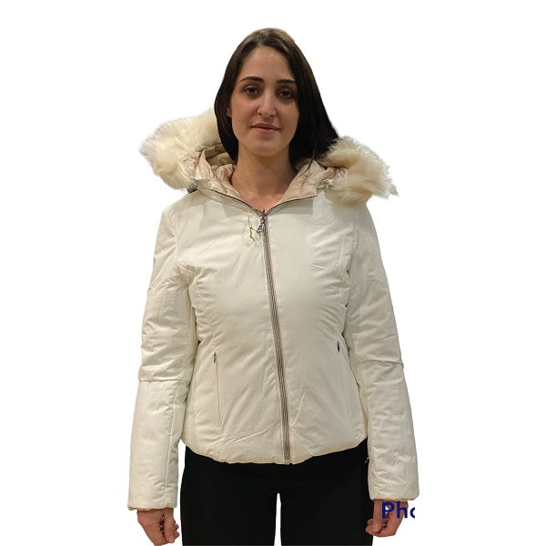 Gaudi Piumino sintetico con cappuccio e ecopelliccia 121BD35006 125001-02 beige