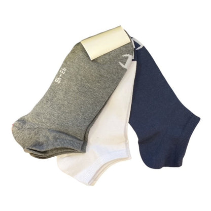 Champion Sneaker Socks Unisex 3 Paia Navy Bianco Grigio - U24560 BS501