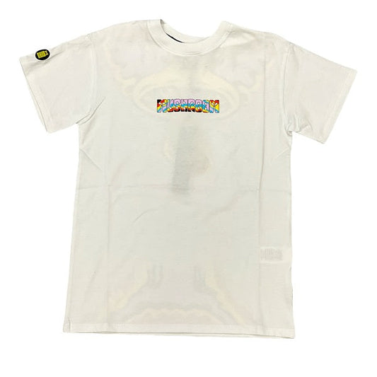 Mushroom T-shirt manica corta da uomo in cotone 19019-02 bianca