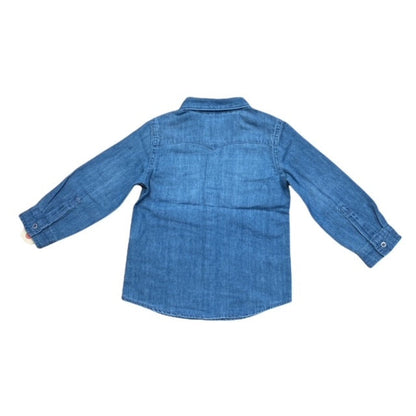 Levi's Kids Camicia da ragazzo in jeans Barstow Western 9E6866 M28 blu chiaro
