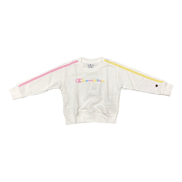 Champion felpa girocollo junior 404345 WW001 WHT white