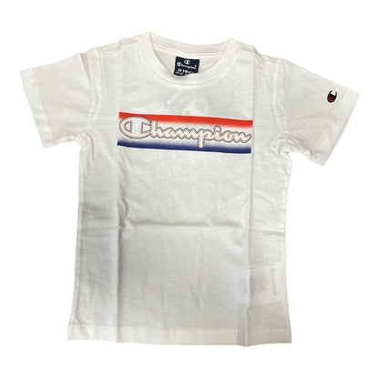Champion T-shirt manica corta da ragazzo 305979 WW001 WHT bianco