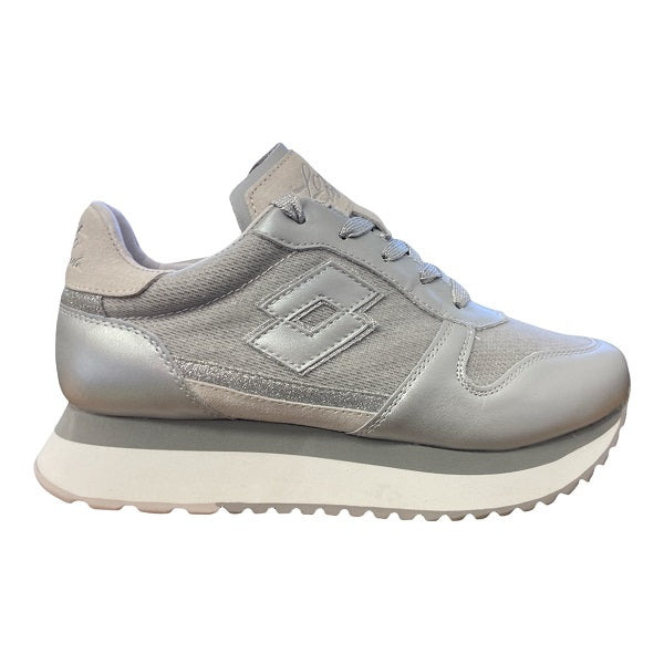 Lotto Leggenda scarpa sneakers da donna Wedgge Metal 217875 97V argento